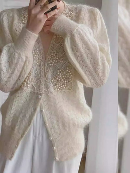 Long Sleeve Crochet Cardigan Outerwear