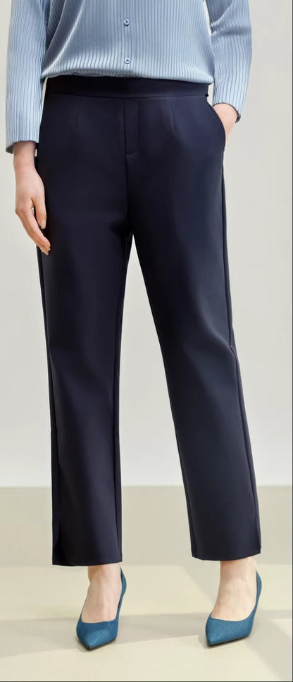 Plus Size 2026 New Spring Slim Straight Office Pants