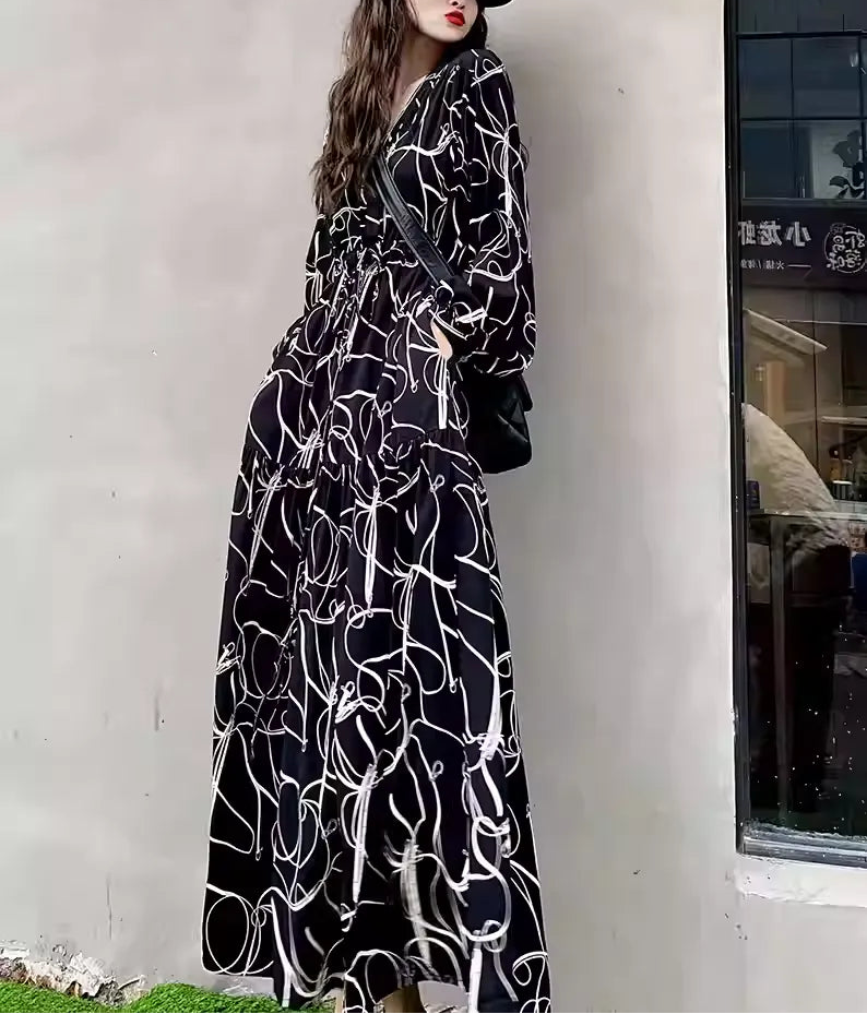 Plus Size Black Work Layering Dress