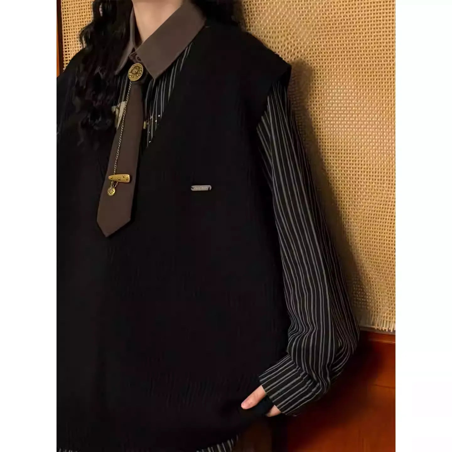 Unisex Preppy Style Comfortable Layering Knit Vest Sleeveless Sweater