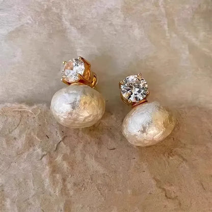 Cotton Pearl Embellished Earrings