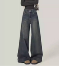 Vintage Blue Wide Leg Denim Jeans