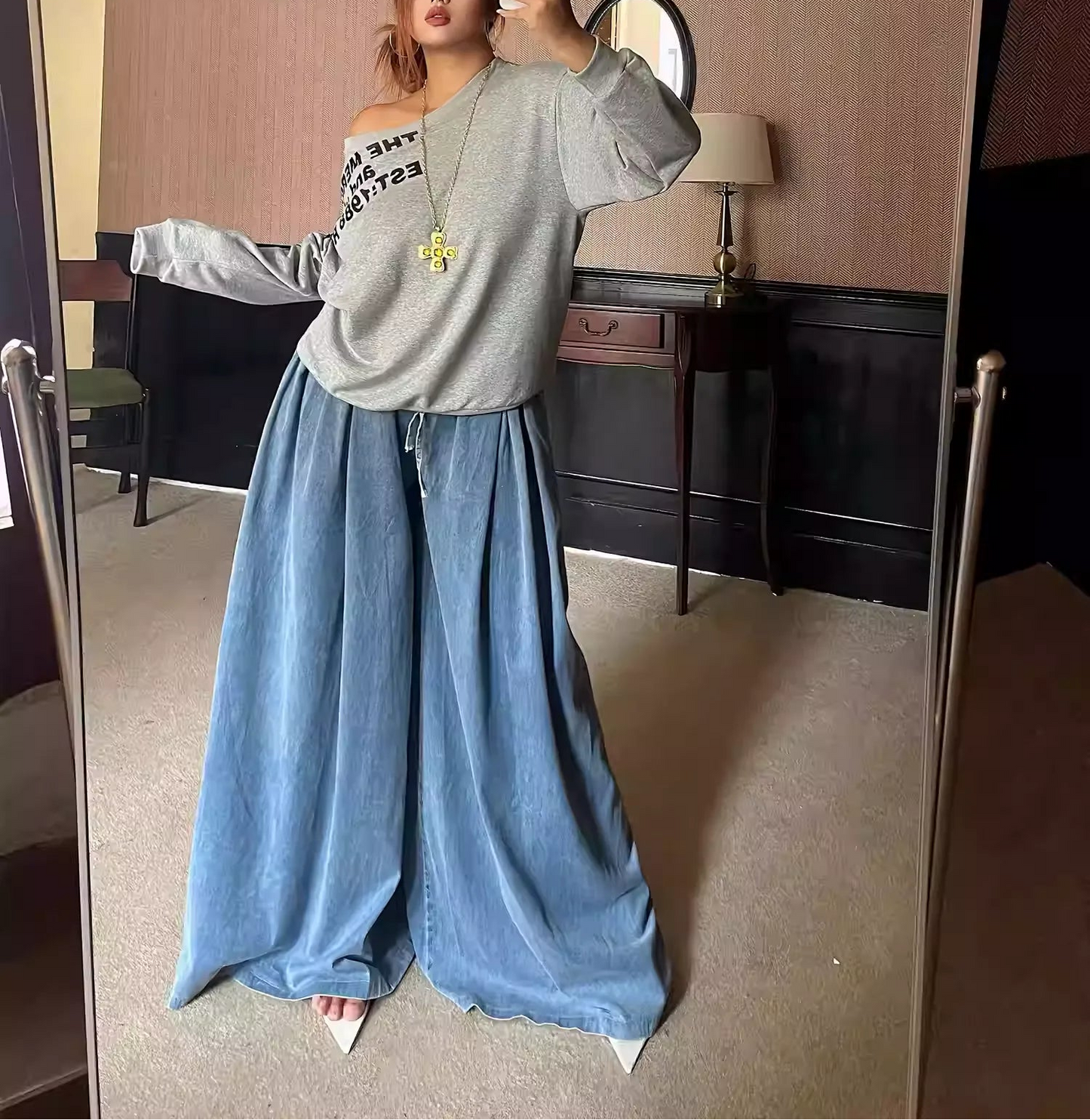 Plus Size High Waist Slimming Harem Pants