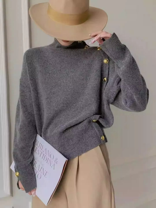 Autumn Winter Women's Wool Turtleneck Knit Top