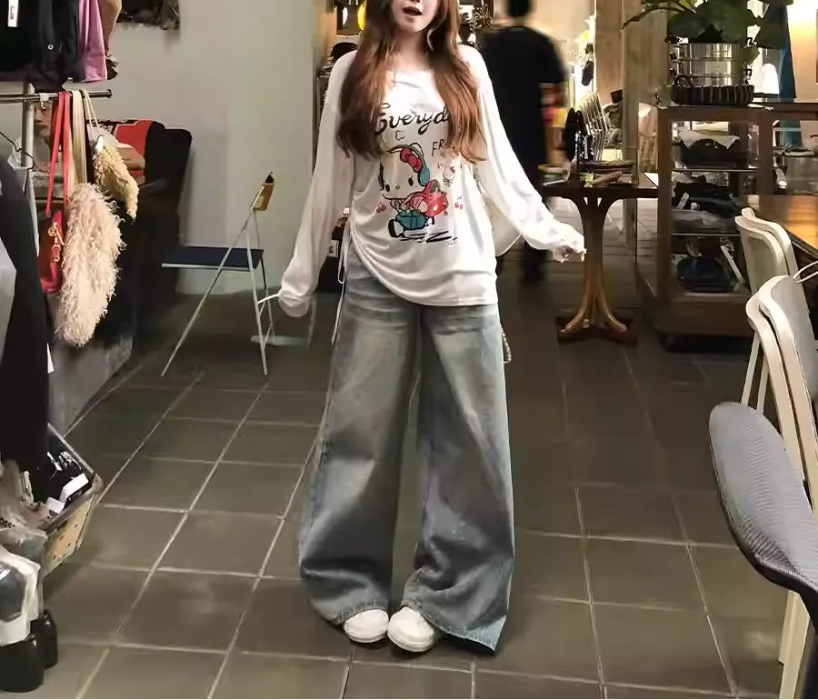 Plus Size Ice Cool Skin-Friendly Lyocell Drawstring T-Shirt