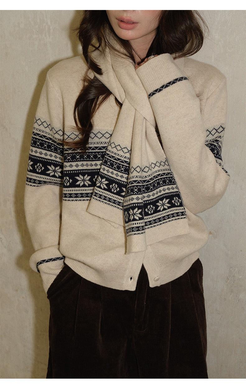 Australian Wool Christmas Red Cardigan