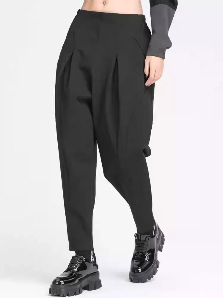 Tapered Ankle Loose Cropped Harem Pants