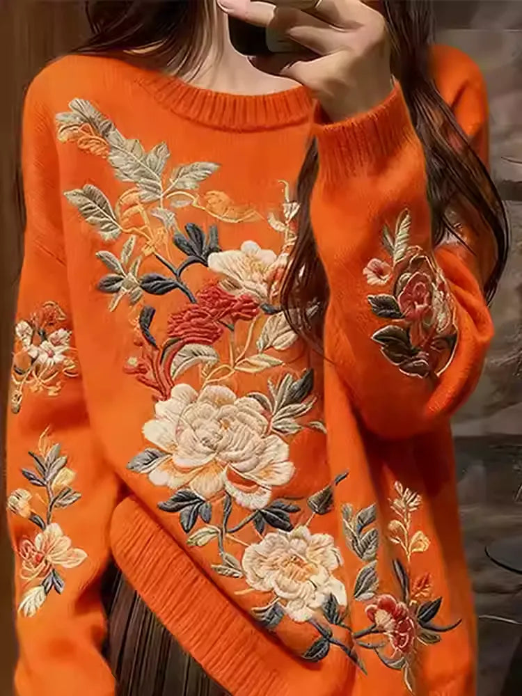 Elegant New Chinese Style Knit Sweater