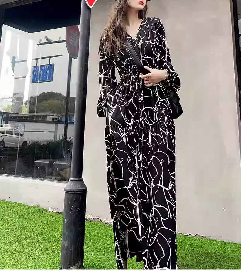 Plus Size Black Work Layering Dress