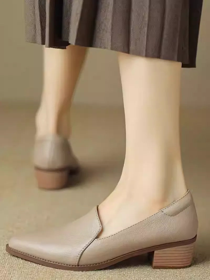 Luxury Sheep Leather Silent Sole Slip-On Loafers