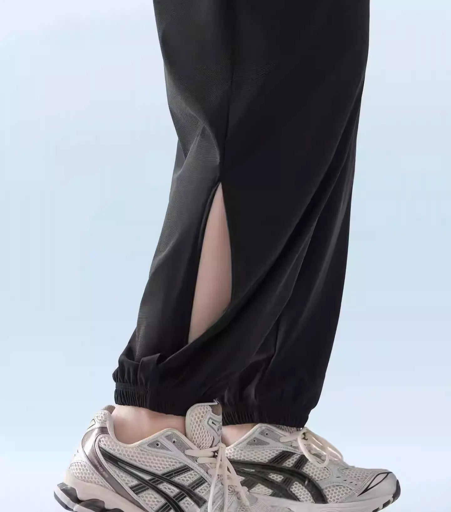 Plus Size Ice Silk Cool Pants New Arrival Breathable Sporty Loose Split Cuffed Pants