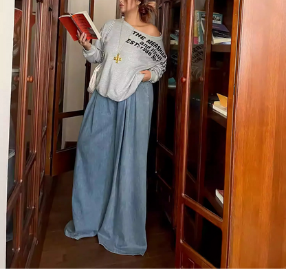 Plus Size One Shoulder Loose Top