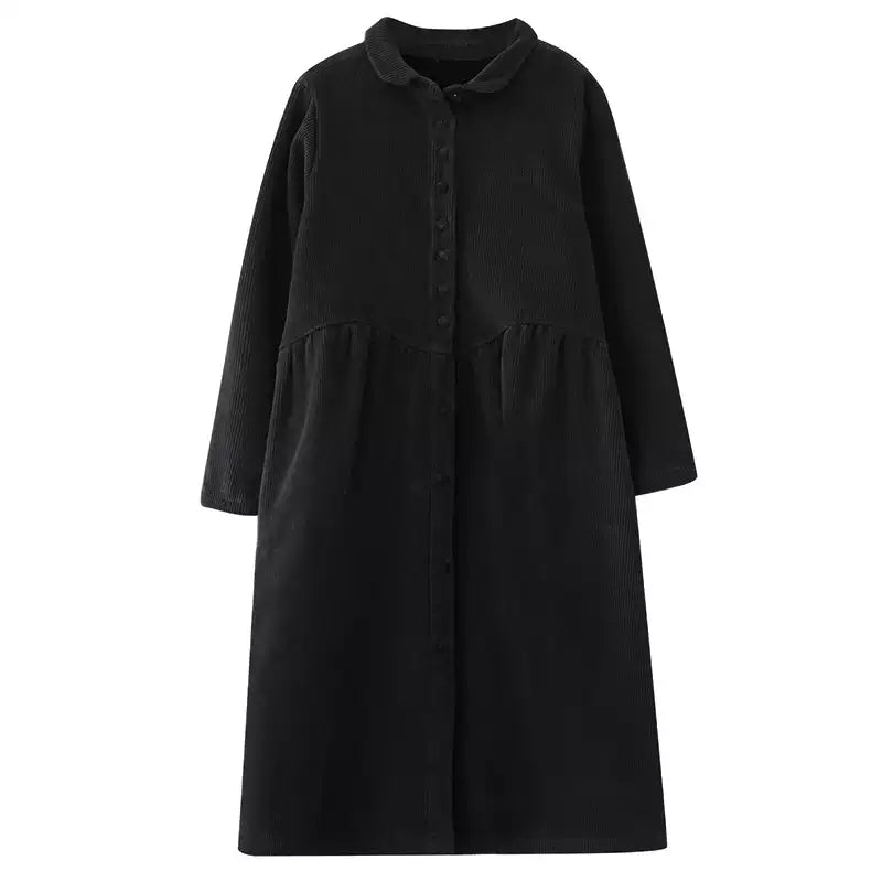 Corduroy Trench Coat Women's Mid-Length - Versatile