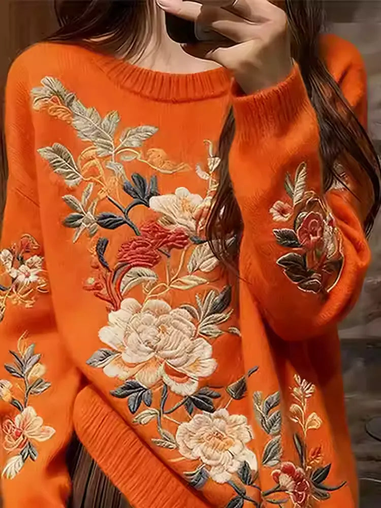 Elegant New Chinese Style Knit Sweater