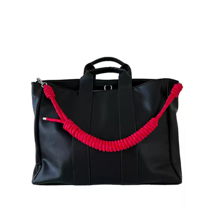 Women's Thick Braided Rope Strap Tote Bag – Spacious Versatile Everyday Bag