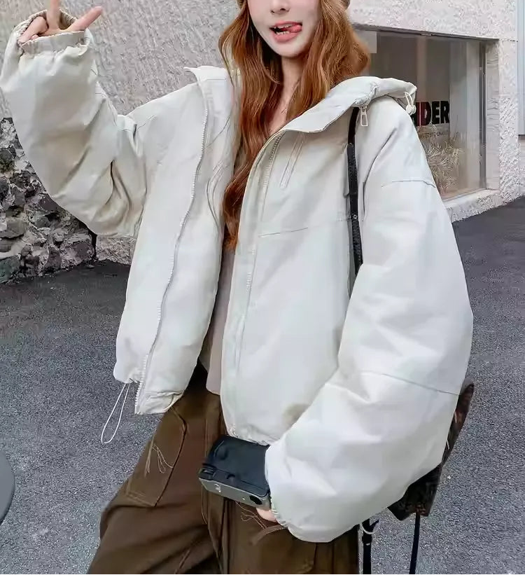 Hooded Streetwear 90% White Duck Down