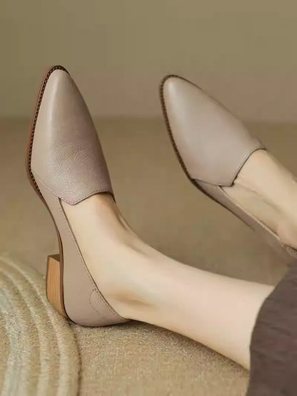 Luxury Sheep Leather Silent Sole Slip-On Loafers