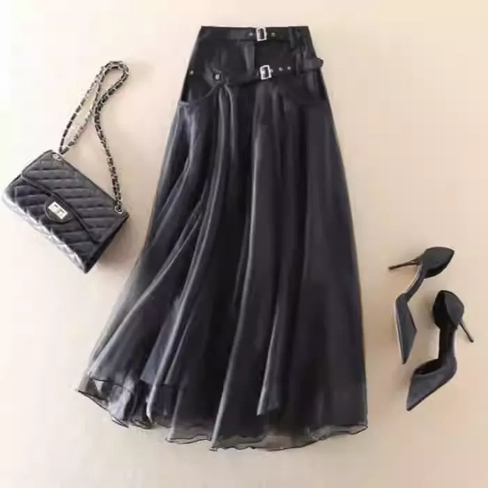 Best-Selling Slim Fit Versatile Patchwork Tulle Skirt