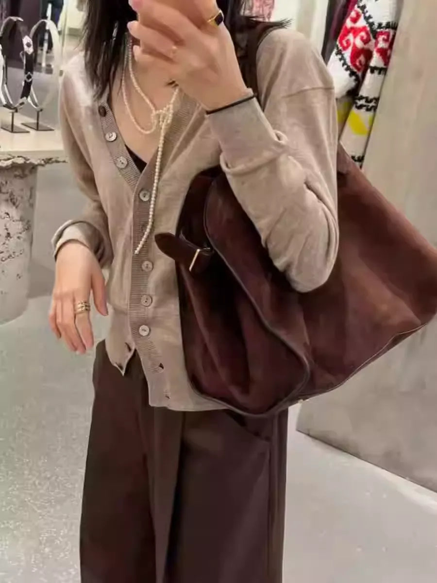 New 2026 Collection Vintage Large Capacity Commute Tote Bag