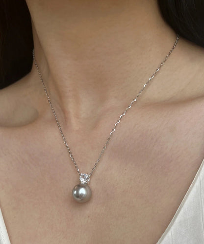 Boutique White Pearl Pendant Silver Necklace