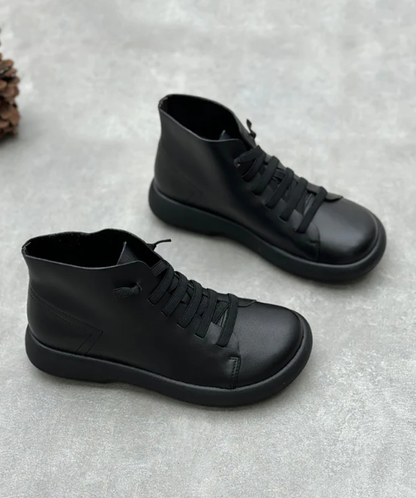 Women's Handmade Genuine Leather Ankle Boots 2026 Winter New